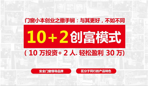 冠邦门窗： 10万开启门窗界的创富模式